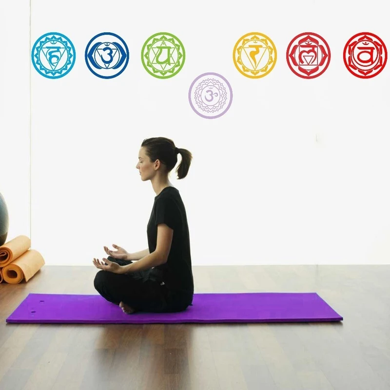 

Chakras Vinyl Stickers (set of 7 pieces)- Health Aum Meditation Yoga Om Meditation Symbol Art Wall Decals home decoration