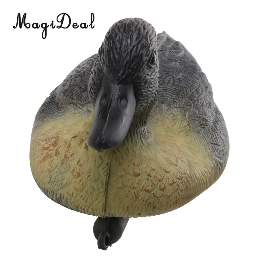MagiDeal Fishing Hunting Male Duck Decoy Drake with Floating Keel, Durable PE Plastic Duck Decoy
