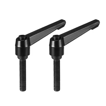 

Uxcell 2PCS 40mm to 70mm M10 M6 M8 Ratchet Level Adjustable Handle Lever Clamping Handles Knob Machinery Tools Matte Black