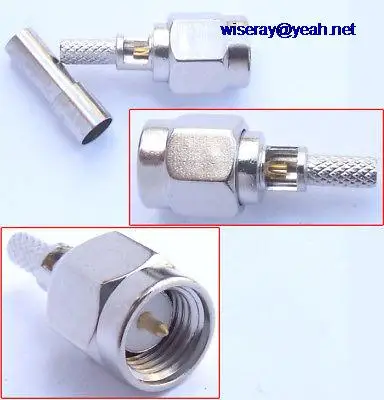 

DHL/EMS 100PCS SMA male plug window straight crimp RG174 RG316-A7
