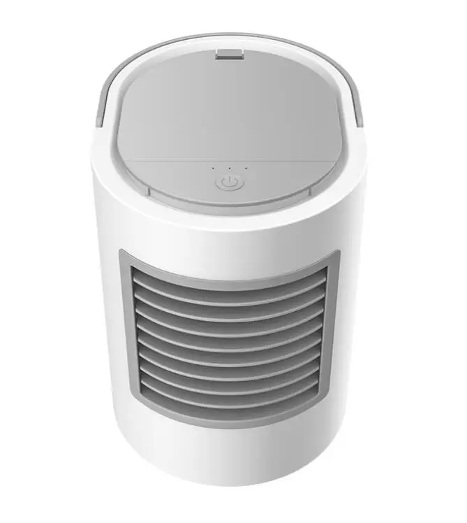 

Elliptical water-cooled USB fan with cooling and moisturizing night light function