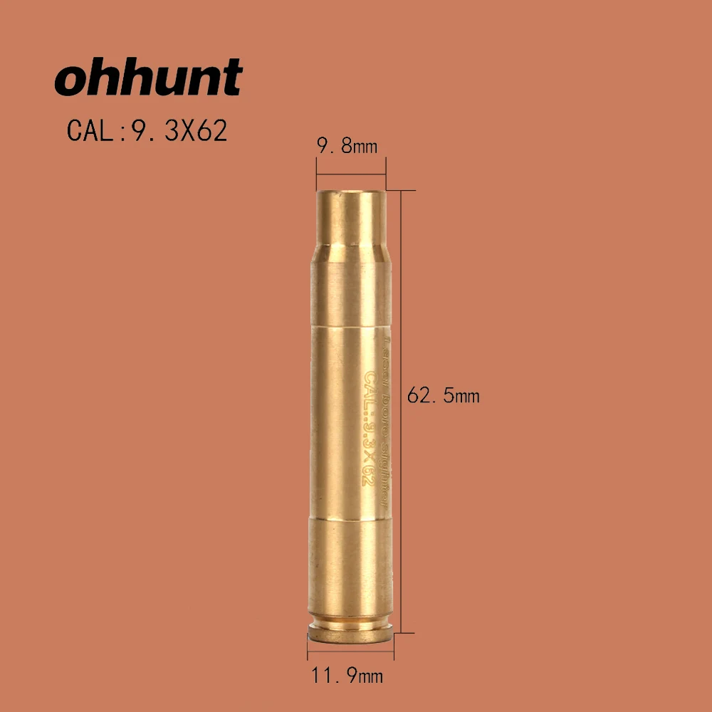 Ohhunt Охота Коллиматорный прицел отдельно Кол-во 7.62X54R 7,62X39 7X57R 8X57JRS 9,3X62 30-300WIN 6,5X55 коэф. Картридж красный лазерный Boresighter - Цвет: cal 9.3x62