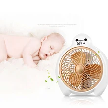 Милый мини-вентилятор Baymax для дома/офиса 2 передач Регулируемый скоростной вентилятор естественный ветер Настольный Электрический вентилятор