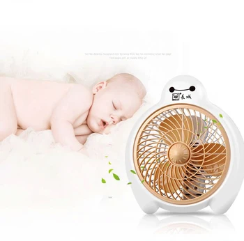 

Cute Baymax Mini Fan For Home /Office 2 Gear Adjustable Speed Ventilador Natural wind Desktop Electric fan