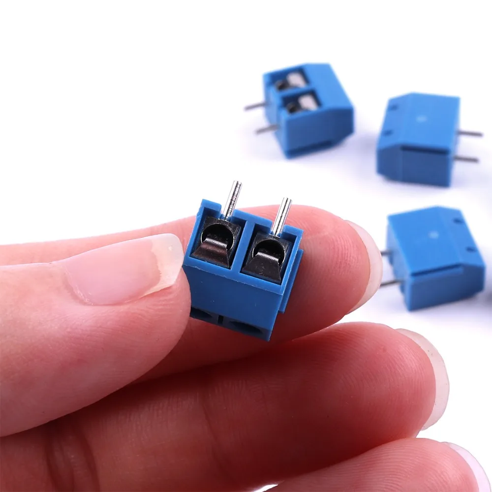 20 шт 5 08 мм 2 Pin Луженая латунный переключатель 300V 16A разъем Винтовые клеммы для