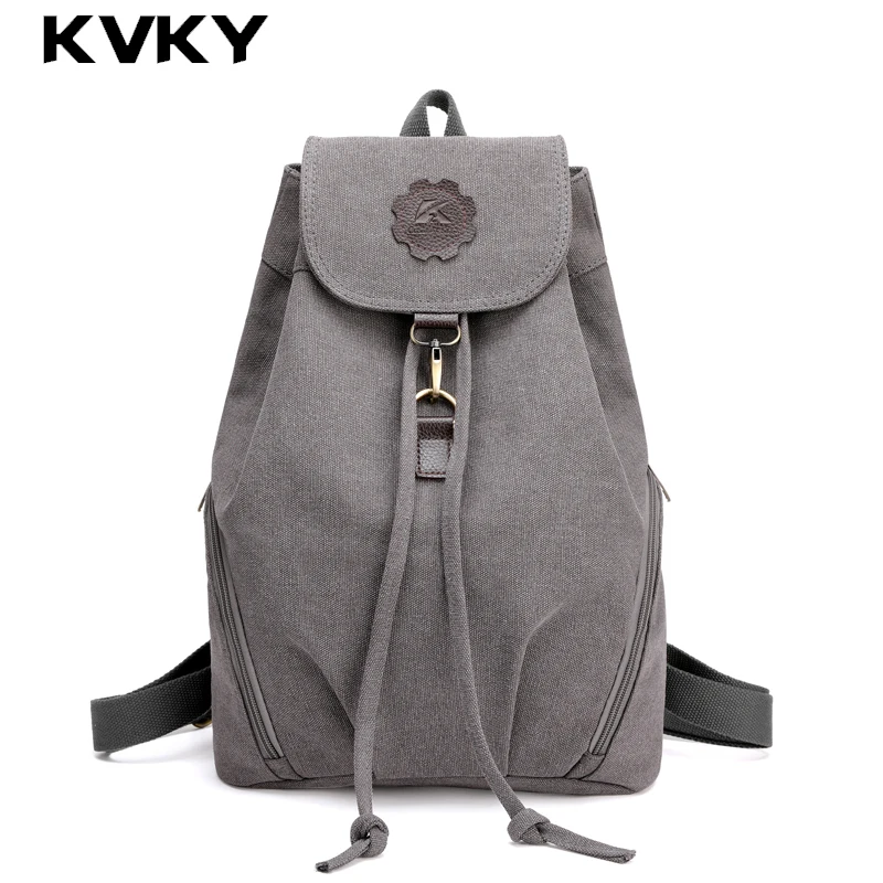 

2019 Vintage Women Canvas Backpacks Preppy Style School Bags for Teenagers Girls Large Capacity Laptop Backpacks Travel Backpack