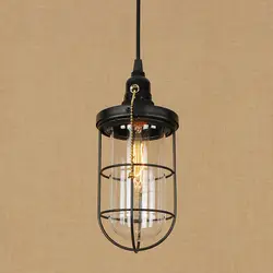 Черный американский Винтаж подвесной светильник led Промышленный Утюг Творческий Ретро Лофт подвесной светильник ресторан E27 RPL0036