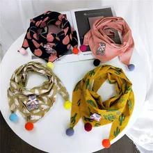 Детские шарфы осень-зима мультфильм шарф для девочек, для мальчиков украшение в виде мишки; шарф-хомут для детей новые модные шарфы с круглым воротником