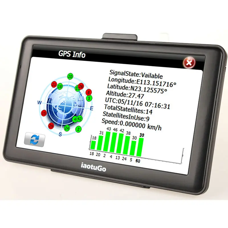 GPS Navigator 7" Capacitive Car Truck Navigation System Bluetooth AVIN 128 8G FM Free Maps Updated