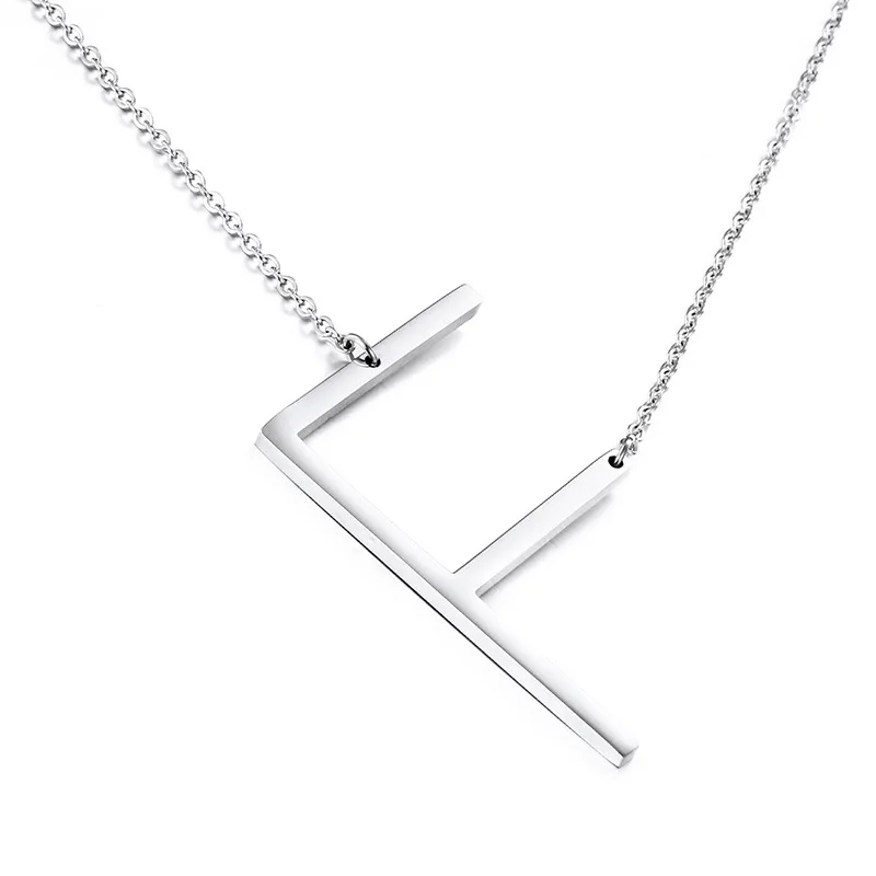

Martick 2017 Popular Necklace 316L Stainless Steel Europe Style Necklace Letters Pendant For Woman Jewelry P28
