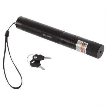 

1 pcs Powerful Laser303 Adjustable Focus 532nm Green Laser Pointer Light Output power less than 1mw no battery