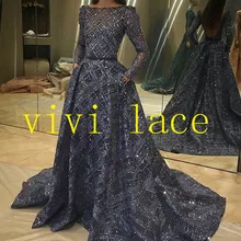 VV001 модное шоу темно-синие серебряные блестки вышивка тюль сетка кружева для сцены шоу/вечернее платье/вечерние, по всему миру