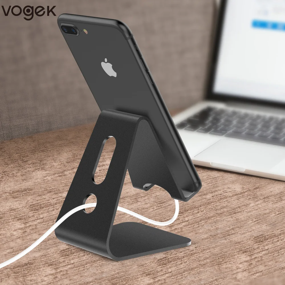 VOGEK, универсальная подставка из алюминиевого сплава, настольный держатель для телефона, Подставка для зарядки, подставка для iPhone, металлическая подставка для планшетов, подставка для ipad