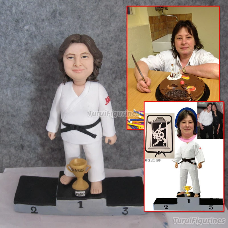 Judo Taekwondo Karate Champion Anniversaire Gateau Topper Decor Cadeau Fete Faveur Decoration Personnalise Photo Personnalisee Mini Statue Aliexpress