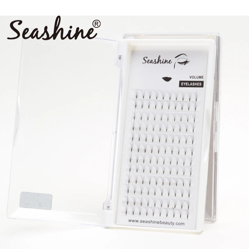 seashine wholesale premade russian volume fans 2d 3d 4d 5d 6d 7d eyelashes long stem lash pre made eyelash extensions supplies Seashine 12Rows Premade fans 3d/4d/5d/6d Eye Lashes Pre made Volume fans Lash Eyelash Extension Supplies