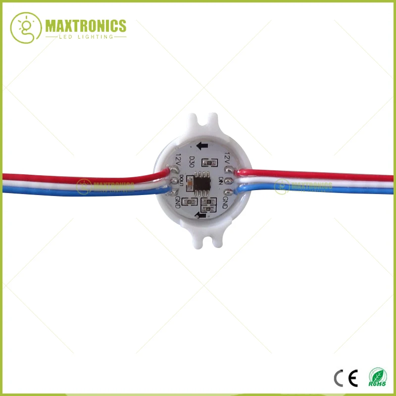 20 шт./лот DC12V WS2811 30 мм рассеянный светодиодный модуль пикселей Полноцветный 3