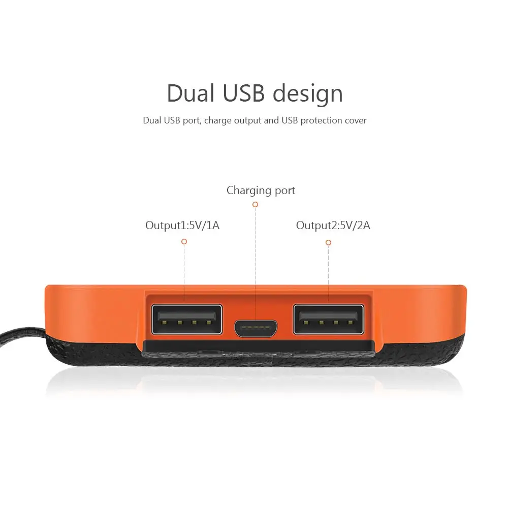 Tollcuudda Portable Phone Power Bank Solar Charger Panel 10000mAh External Battery For Iphone Xiaomi Huawei Universal Powerbank