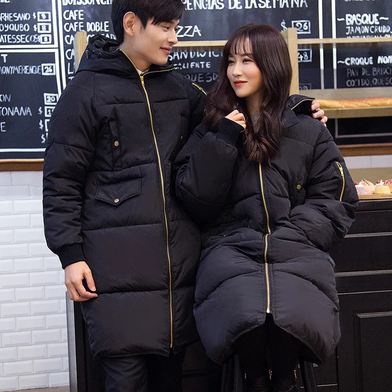 Warm Parka Oversized Coats Winter Jacket Women,Jaqueta Feminina,Men And Women Lovers Coats Plus Size Cotton Hooded Jacket C2415
