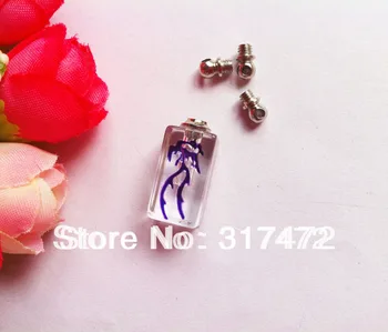 

Glass Vial Pendant DIY Rice Art Pendant / Essential Oil Pendant Screw Cap