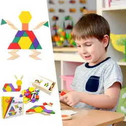 Многофункциональные новые модные Игры и Пазлы деревянная форма Танграм головоломка геометрическая форма детские развивающие игрушки
