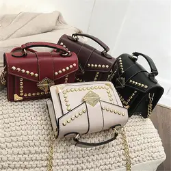 TOYOOSKY 2019 Брендовые женские сумки роскошные сумки женские сумки-мессенджеры с заклепками модная сумка на плечо женские сумки-из