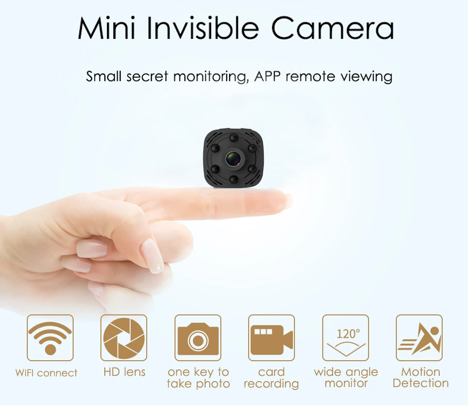 Автоматическая Ночь Версия Wi Fi мини камера беспроводной 1080 P для движения Detectiom