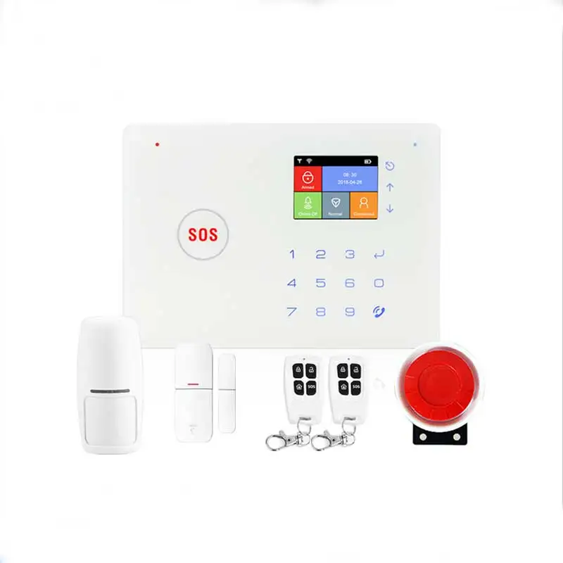 Wireless Smart Home Security Mobile APP Remote Control Rechargeable Battery Wifi GSM Alarm System Kit Support Two Way Audio Wireless Smart Home Security Mobile APP Remote Control Rechargeable Battery Wifi GSM Alarm System Kit Support Two Way Audio