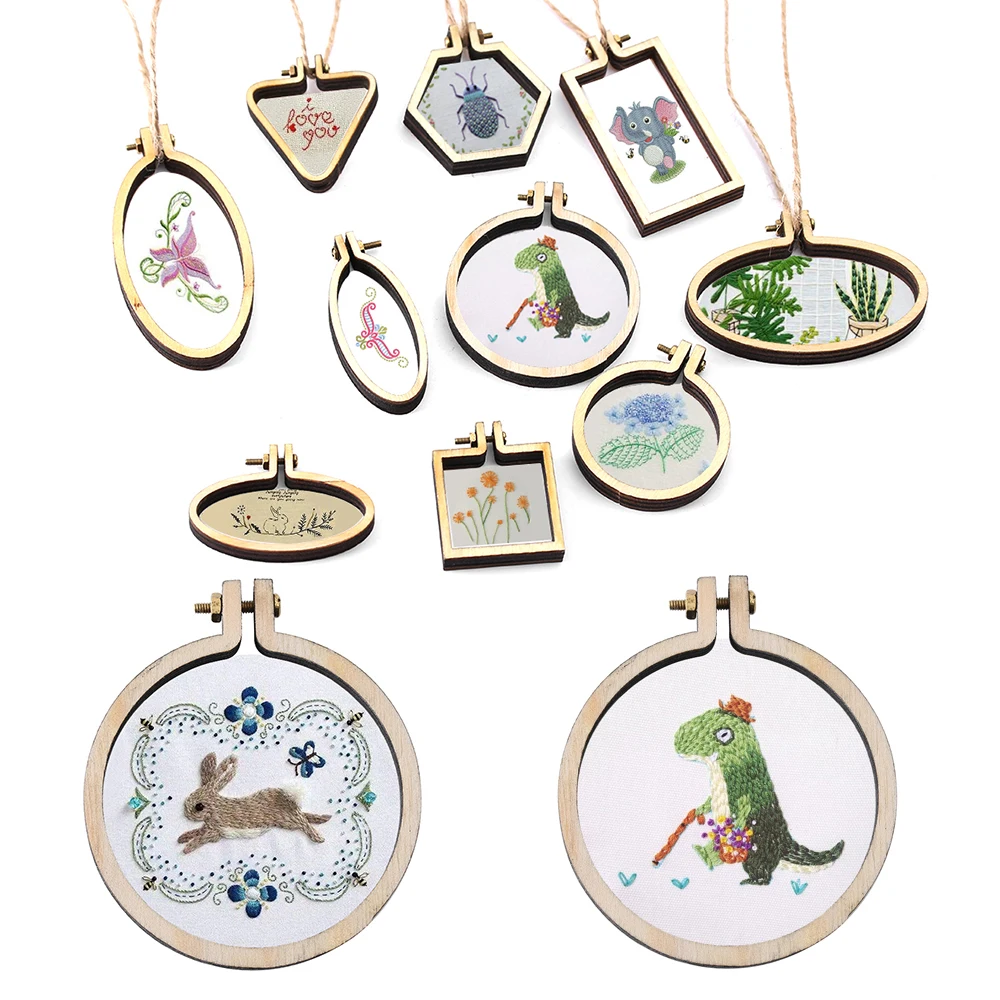 

2018 New 1 Pcs Mini Embroidery Hoop Wooden Embroidery Frame Small Hand Stitching Hoop Cross Framing Hoop DIY Crafts Gift Earring