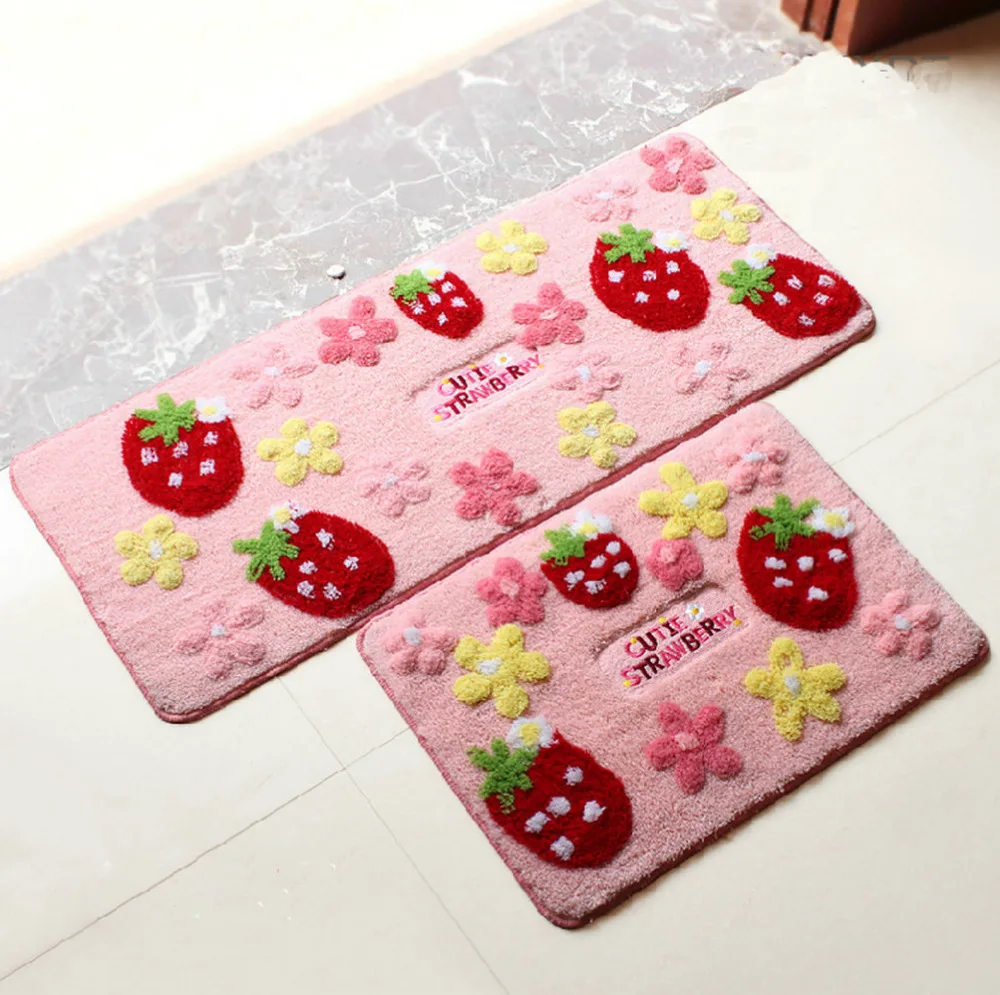 NiceRug Carpet Livingroom for Kids Strawberry Water absorbing Toilet