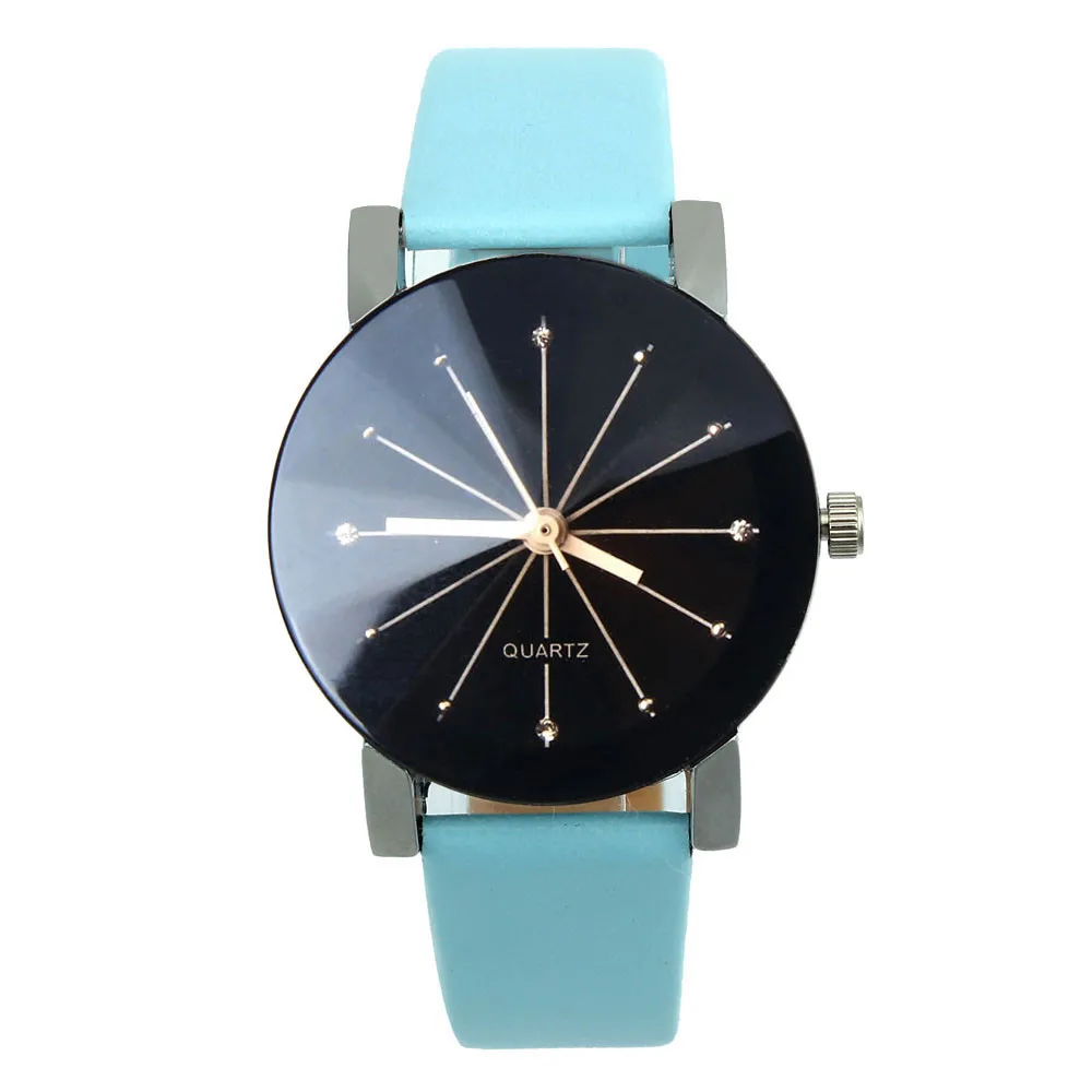 1 шт. женские модные часы брендовые кварцевые часы с циферблатом кожаные Наручные часы круглый чехол для женщин bayan kol saati reloj mujer S7