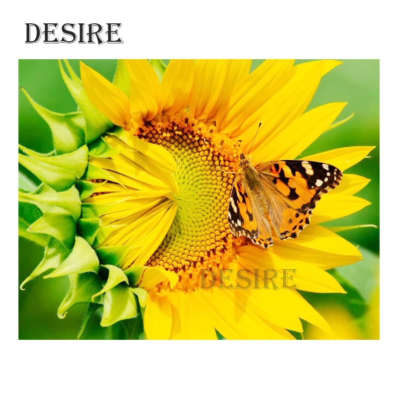 

Desire Diamond Painting Cross Stitch Yellow Butterfly Sunflower Square Mosaic Picture Rhinestone DIY Diamond Embroidery PT226