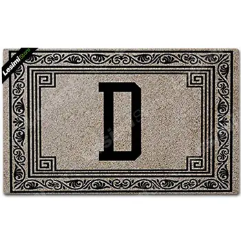 

Personalized Monogram Letter Doormat Entrance Door Mat Customized Welcome Mat Family Name Initial D Printing Gate Mat Rubber Pad