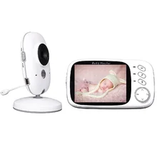 3.2 inch digital baby monitor with camera IR Night vision Intercom 8 Lullabies Temperature monitor Pan/Tilt baby camera monitor
