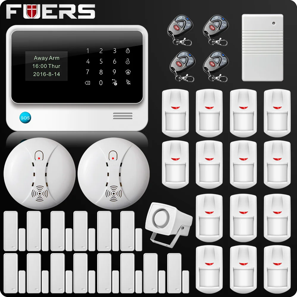 G90B Plus WiFi GSM SMS GPRS casa Sistema de alarma de seguridad LCD, ISO, Android App Control Wifi cámara IP