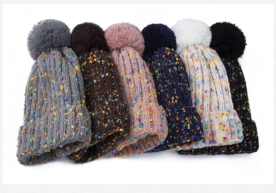 Комплект из 2 предметов, зимняя шапка, шарф для женщин, шапка и шарф, помпон, шапочки, вязаный шарф, зимняя женская толстая шляпа и шарф, комплект