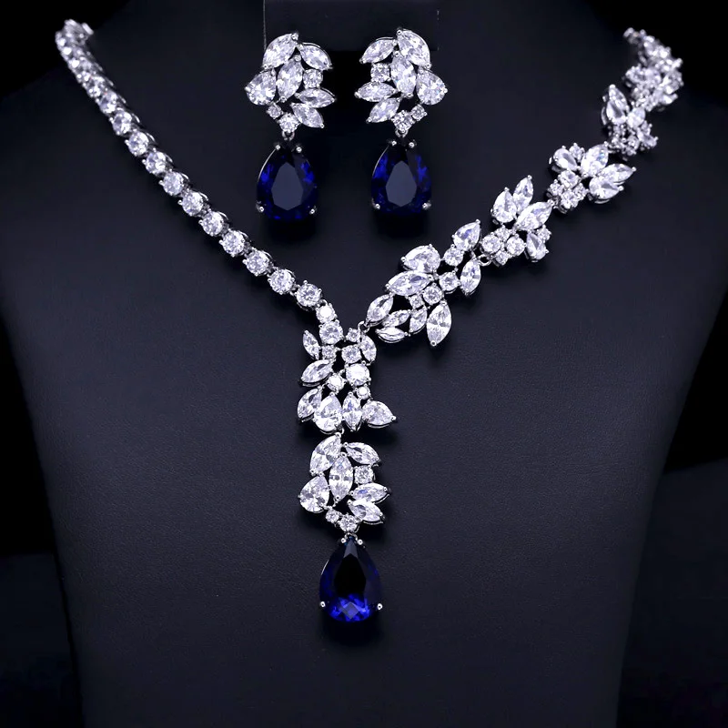 Us 36 3 21 Off Wedding Bridal Jewellery Set Aaa Clear Cubic Zircon Jewelry Sets Earrings Necklace Promotion Nickel Free Factory Price In Us 36 3 21 Off Wedding Bridal Jewellery Set Aaa Clear Cubic Zircon Jewelry Sets Earrings Necklace Promotion Nickel Free Factory Price In