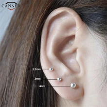 Милые мини серьги для женщин и девушек 925 серебряные серьги-гвоздики хрящевой пирсинг для уха ювелирные изделия крошечные Серьги Подарки H40