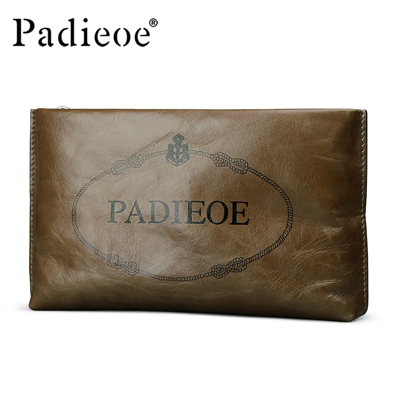 

Famous Brand Padieoe Handbags Men Genuine Leather Large Capacity Purse New Clutch Bag Fashion Casual Mens Wallet Free Shipping