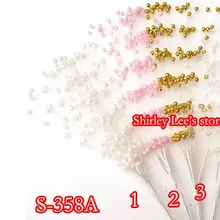 144 пучков = 1440 st EMS X 3 мм Веточка с перламутровыми бусинами на стебле, свадебные цветы, смешанные 3 цвета* по EMS