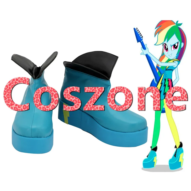 MLP My Pony Rainbow Dash; обувь для костюмированной вечеринки; ботинки для Хэллоуина; аксессуары для костюмированной вечеринки