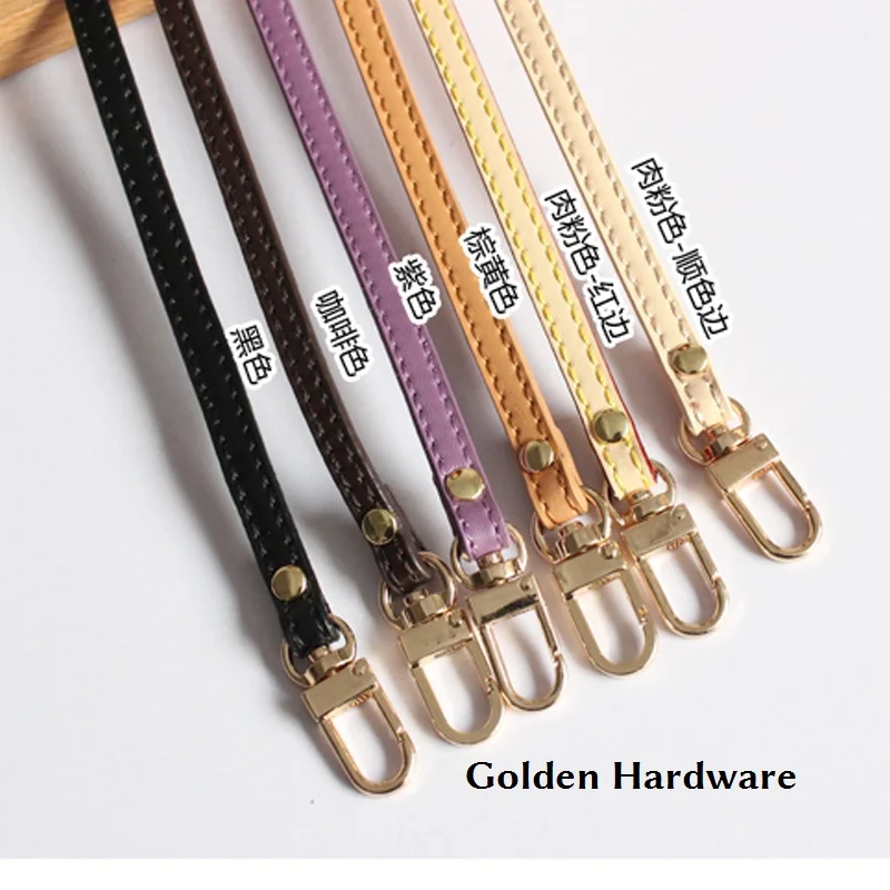 Women Genuine Leather Bag Strap 0.7*120CM Bag Accessories For Luxury Brand Bag Gold And Bronze Hardware Available