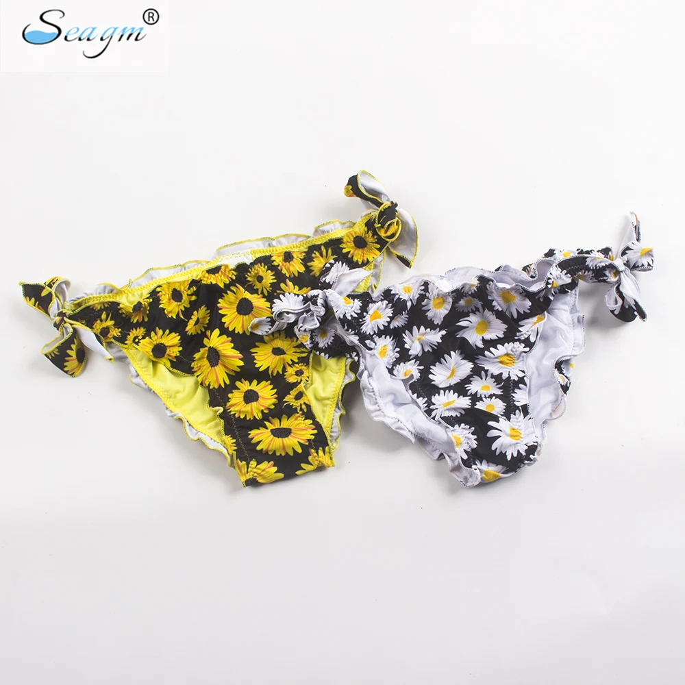 

Bikinis Bottom Women Swimsuit Swimwear underwaear Brazilian Thong Bikini Tanga 2019 Women's Swimming Suit bathing suit A117