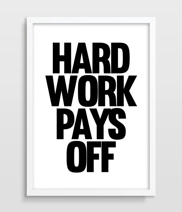 Giclee print inspirational quote typographic wall art decor hard work pays off quote bw kids room poster birthday art painting in painting calligraphy Giclee print inspirational quote typographic wall art decor hard work pays off quote bw kids room poster birthday art painting in painting calligraphy