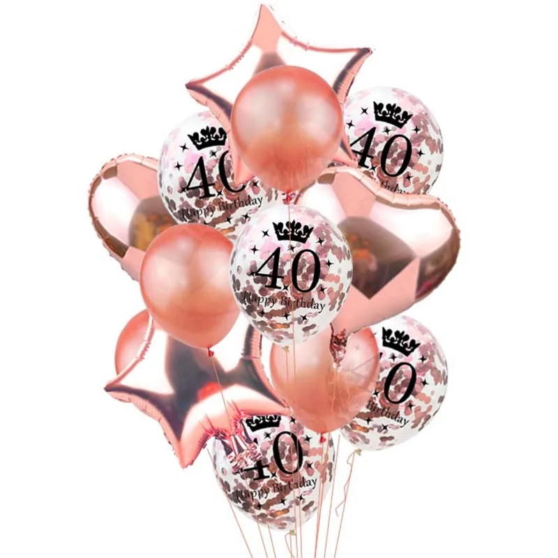 

Birthday Balloon 30 40 50 60 70 80 Years Birthday Party Decorations Adult Baloons Deco Birthday ballons Confetti S5XN