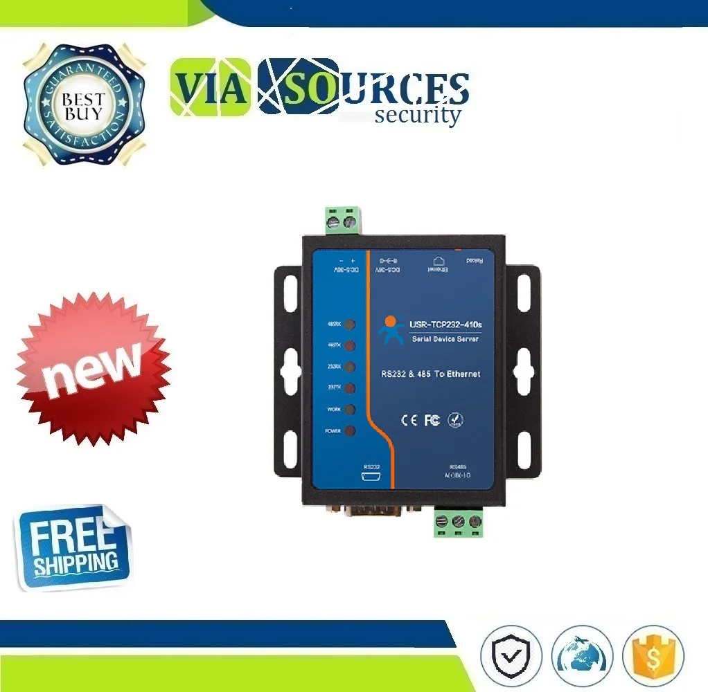 USR TCP232 410S терминальный источник питания RS232 RS485 к TCP/IP преобразователю