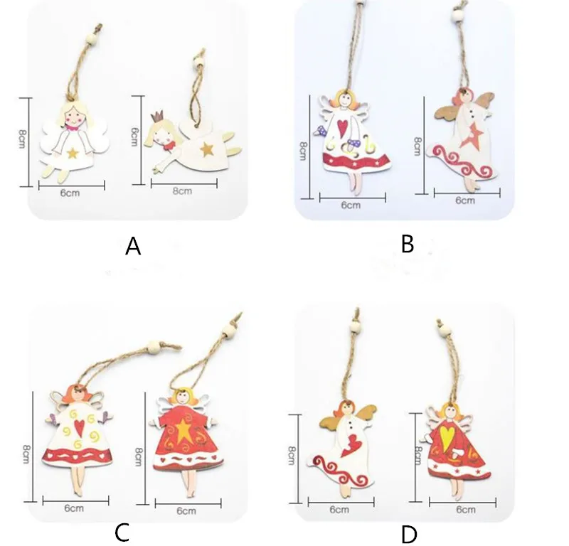 Новинка года, Рождественский ангел, деревянная подвеска Noel Tree, украшение для дома, деревянная подвеска, сделай сам, рукоделие, Navidad Noel, 2 шт