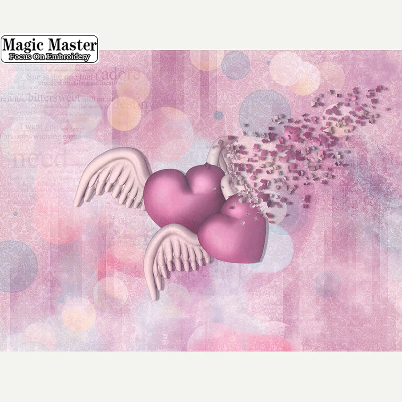 DIY 5D Love Angel Алмаз Вышивка Детская комната Декор Полный площадь мультфильм значок с