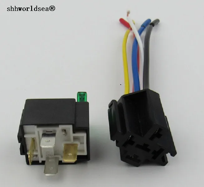 Shhworldsea Pre Wired 4 Pin Relay Mounting Base Relay