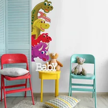Цветные настенные наклейки с 5 динозаврами, тропические животные, обои для двери, декор для детской комнаты, для спальни, настенные наклейки, художественная Фреска, 85*30 см