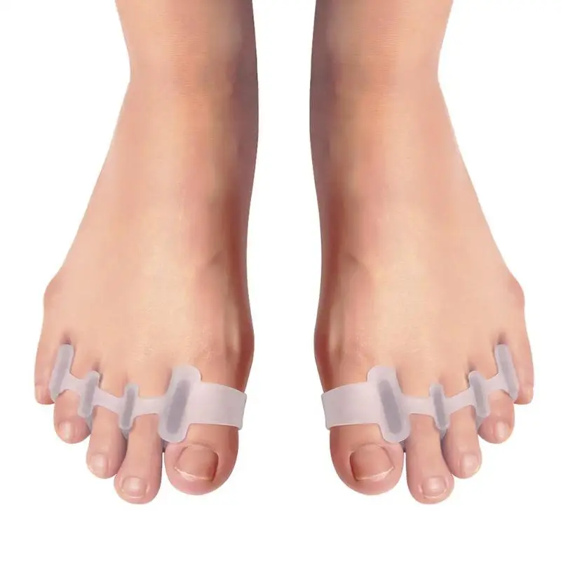 

1pair Toe Separator Correction Silicone Gel Foot Pedicure Toe Separator Brace Hallux Valgus Correction Feet Care Tool